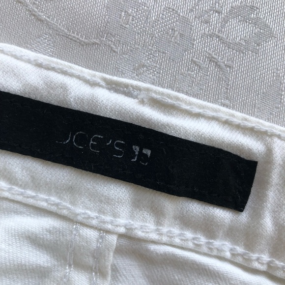 Joe’s White Embroidered Denim Jeans Bermuda Shorts Gurls Size 6 Elastic Waist - Picture 4 of 14